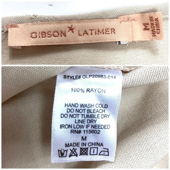 Gibson & Latimer Culotte Crop Jumpsuit in Nude Beige New with Tag - Picture 5 of 7